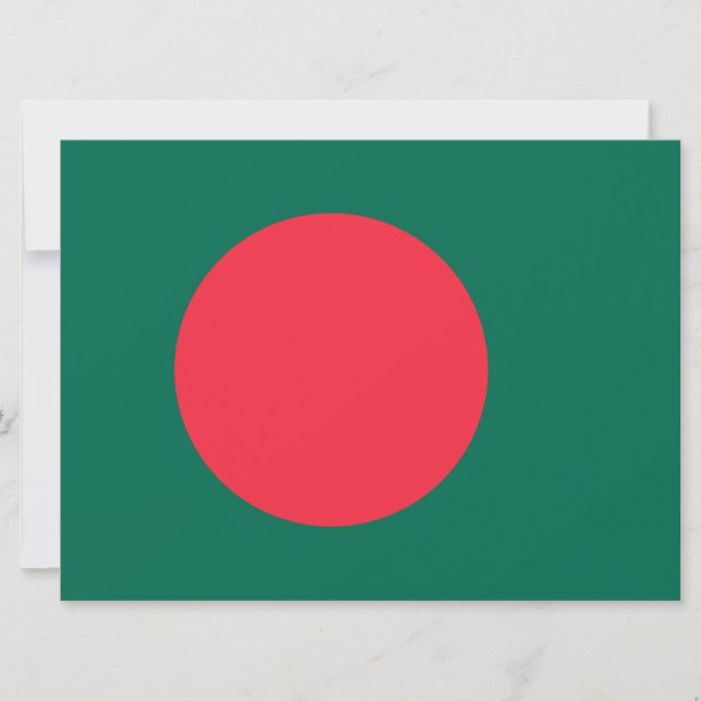 Cartão Bandeira de Bangladesh (Frente)