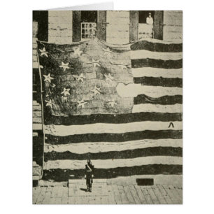 Cartão Bandeira de Batalha Militar Americana Star Spangle