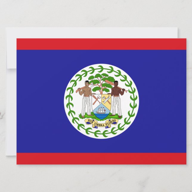 Cartão Bandeira de Belize (Frente)