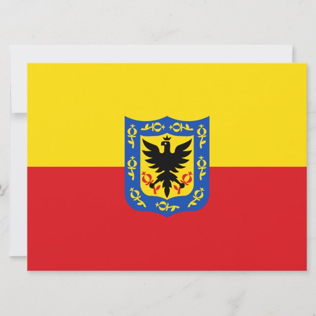 Cartão Bandeira de Bogotá (capital da Colômbia) (Frente)