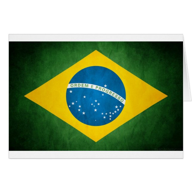 Cartão Bandeira de Brasil (Frente Horizontal)