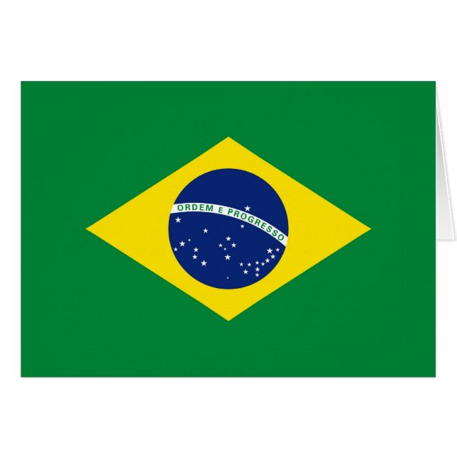 Cartão Bandeira de Brasil (Frente horizontal)