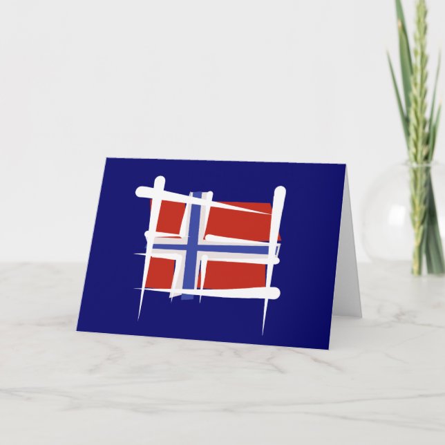 Cartão Bandeira de Bruxelas da Noruega (Frente)