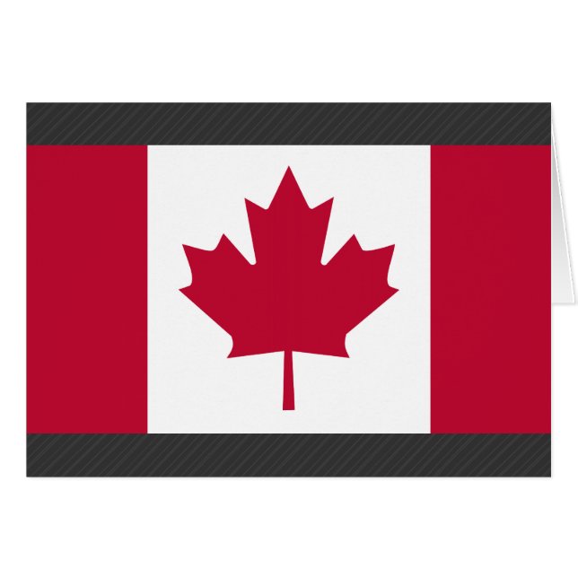 Cartão Bandeira de Canadá (Frente Horizontal)