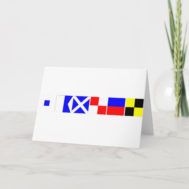 Cartão Bandeira de código Samuel (Frente)