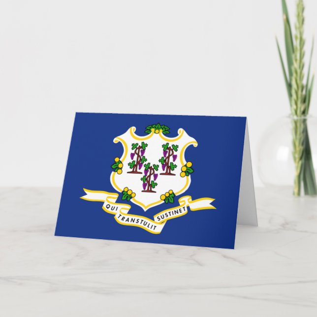 Cartão Bandeira de Connecticut (Frente)