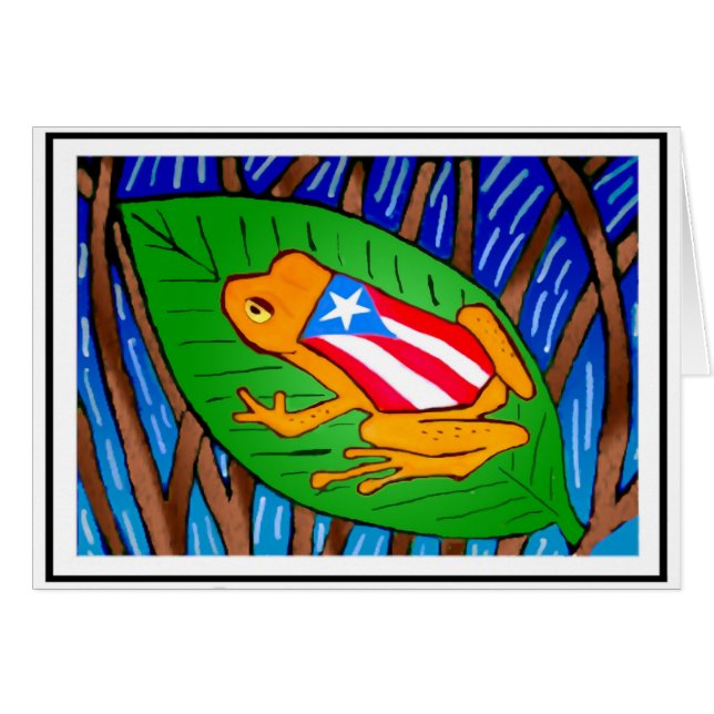Cartão Bandeira de coqui (Frente Horizontal)