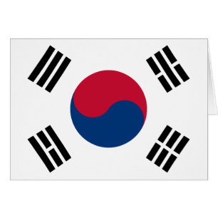 Cartão Bandeira de Coreia do Sul