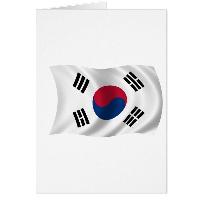 Cartão Bandeira de Coreia do Sul (Frente)