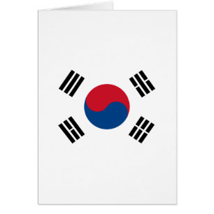 Cartão Bandeira de Coreia do Sul