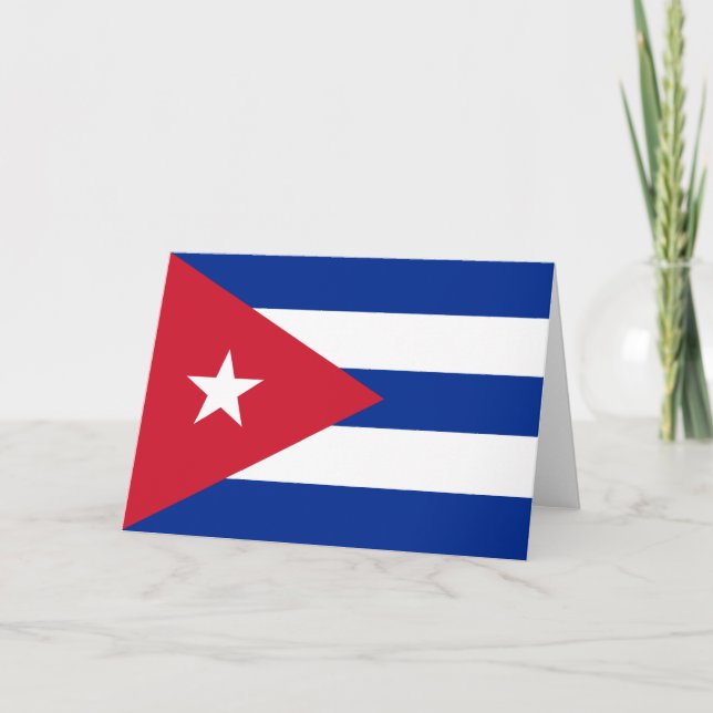 Cartão Bandeira de Cuba (Frente)