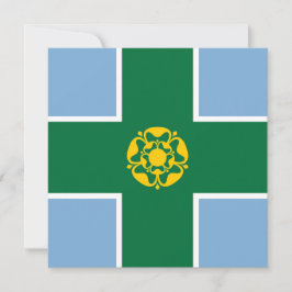 Cartão Bandeira de Derbyshire (Condado de England, Reino