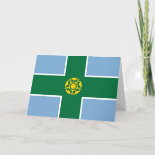 Cartão Bandeira de Derbyshire (Condado de England, Reino