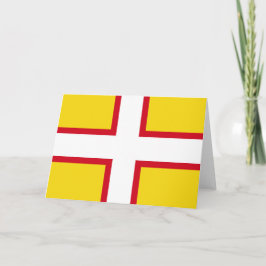 Cartão Bandeira de Dorset (distrito do Reino Unido)