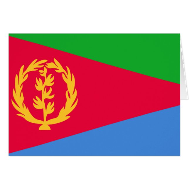 Cartão Bandeira de Eritrea (Frente Horizontal)