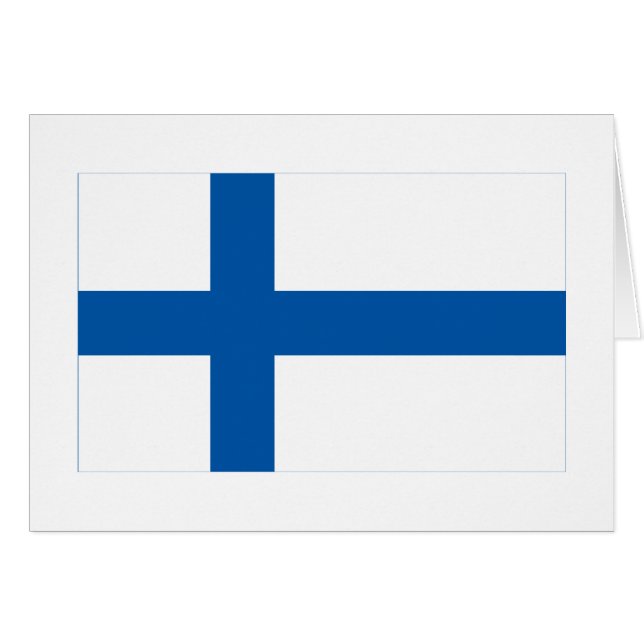 Cartão Bandeira de Finlandia (Frente Horizontal)