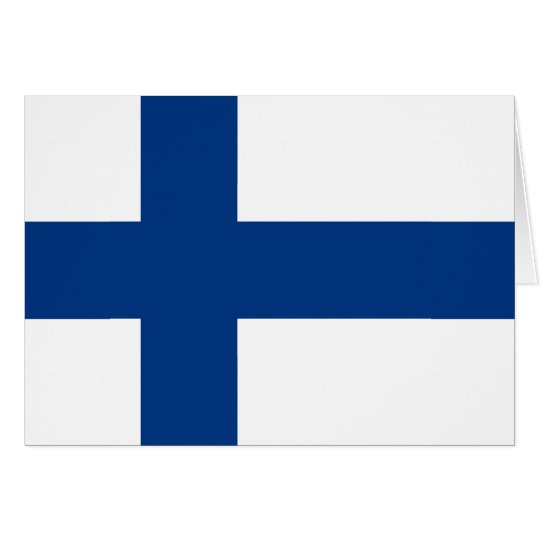 Cartão Bandeira de Finlandia (lippu de Suomen, flagga de