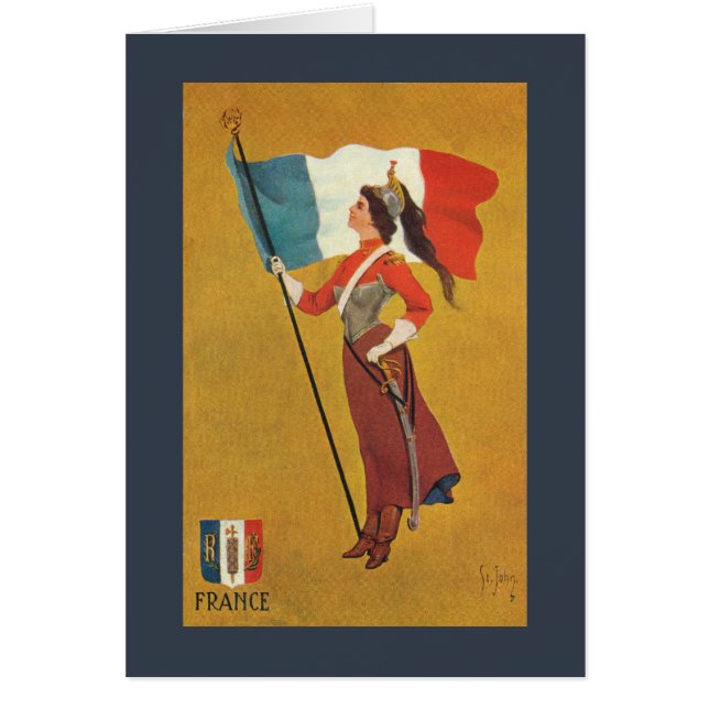 Cartão Bandeira de France (Frente)