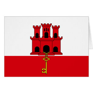 Cartão Bandeira de Gibraltar