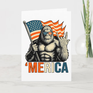 Cartão Bandeira de Gorila Americana Óculos de Sol Patriót