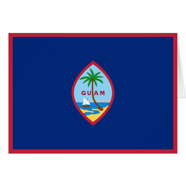 Cartão Bandeira de Guam (Frente Horizontal)