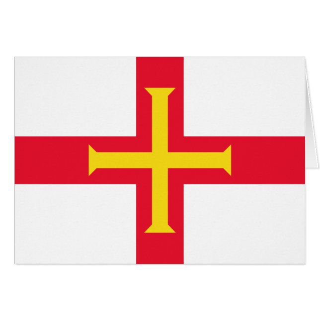 Cartão Bandeira de Guernsey (Frente Horizontal)