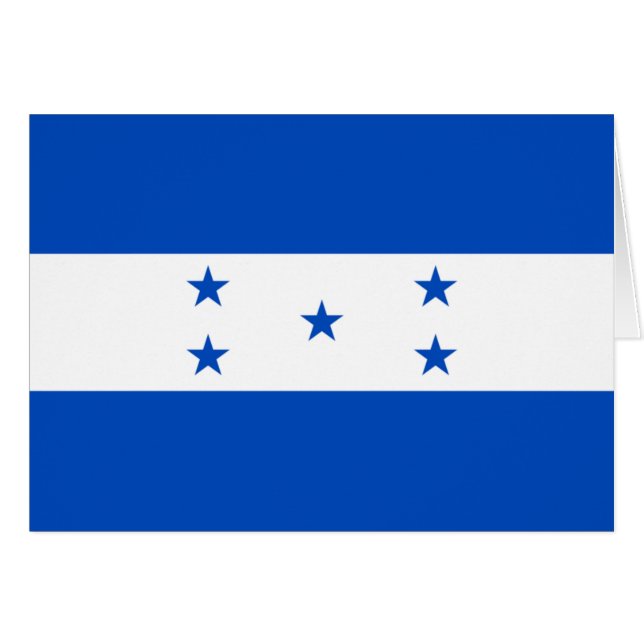 Cartão Bandeira de Honduras (Frente Horizontal)