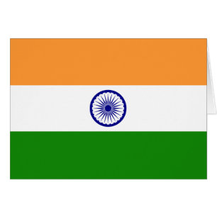 Cartão Bandeira de India