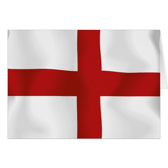 Cartão Bandeira de Inglaterra (Frente Horizontal)