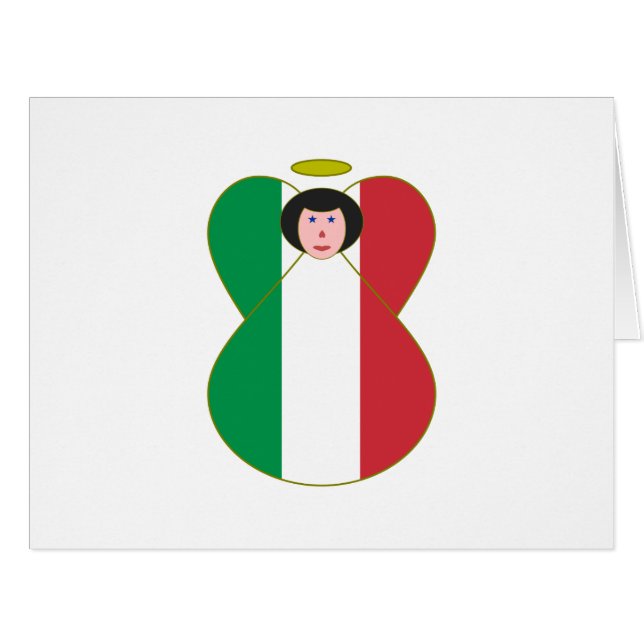 Cartão Bandeira de Italy Angel (Frente horizontal)