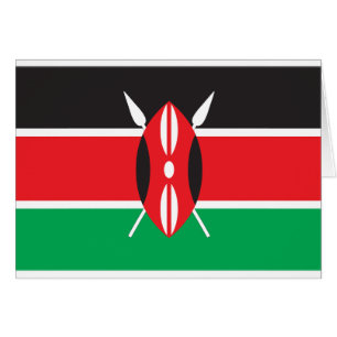 Cartão Bandeira de Kenya