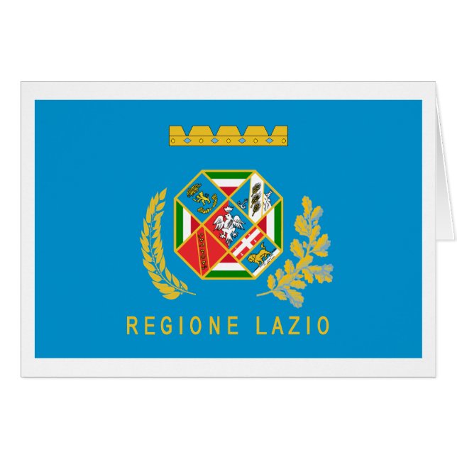 Cartão Bandeira de Lazio (Frente Horizontal)