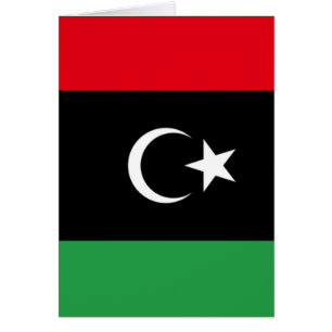 Cartão Bandeira de Líbia