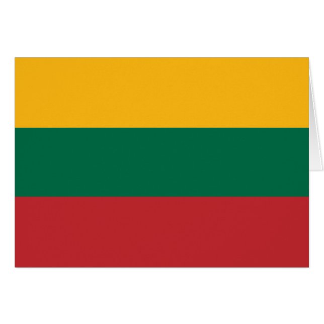 Cartão Bandeira de Lithuania (Frente horizontal)