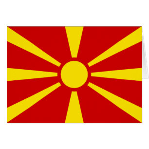 Cartão Bandeira de Macedónia