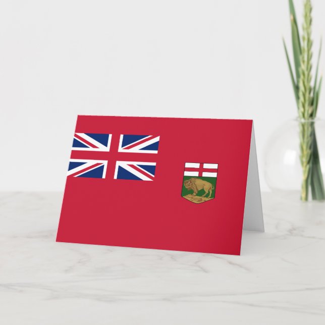 Cartão Bandeira de Manitoba (Frente)