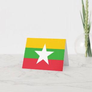 Cartão Bandeira de Mianmar