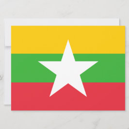 Cartão Bandeira de Mianmar (Birmânia)