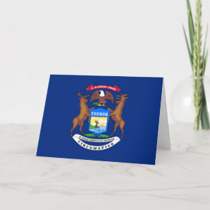Cartão Bandeira de Michigander, Bandeira de Michigan