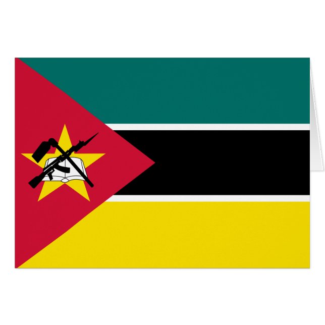 Cartão Bandeira de Moçambique (Frente Horizontal)