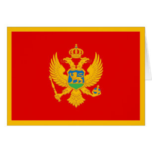 Cartão Bandeira de Montenegro