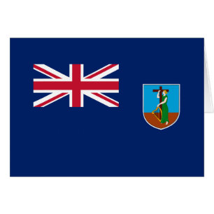 Cartão Bandeira de Montserrat