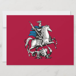 Cartão Bandeira de Moscou (Capital da Rússia)