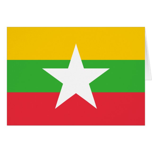 Cartão Bandeira de Myanmar (Frente Horizontal)