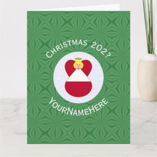 Cartão Bandeira de Natal do Anjo Austríaco Personalizada