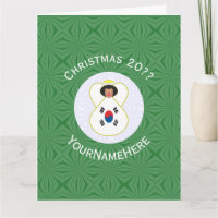 Bandeira de Natal Personalizada de Anjo Sul-Corean