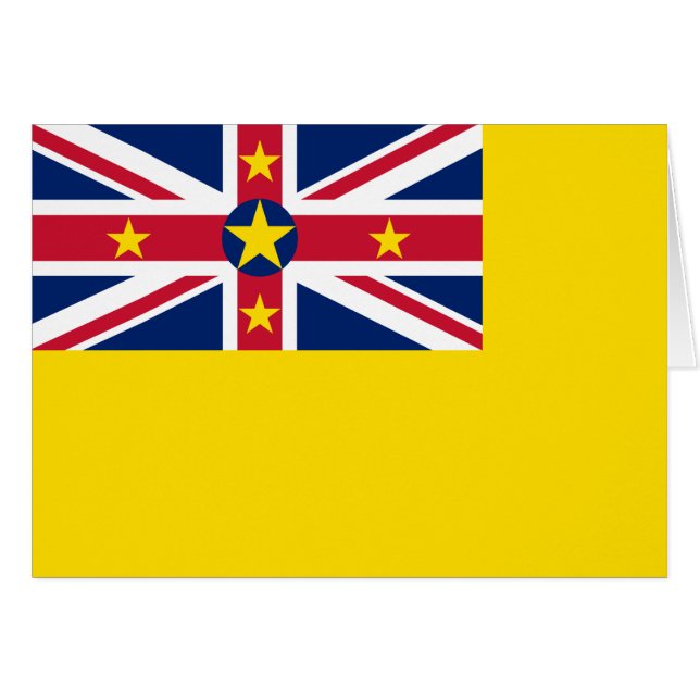 Cartão Bandeira de Niue (Frente Horizontal)