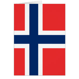 Cartão Bandeira de Noruega