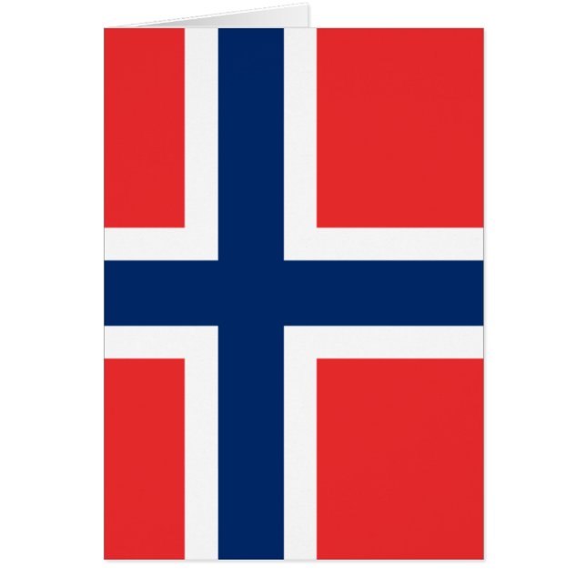 Cartão Bandeira de Noruega (Frente)