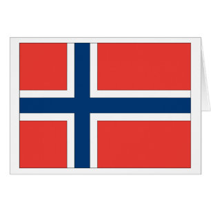 Cartão Bandeira de Noruega